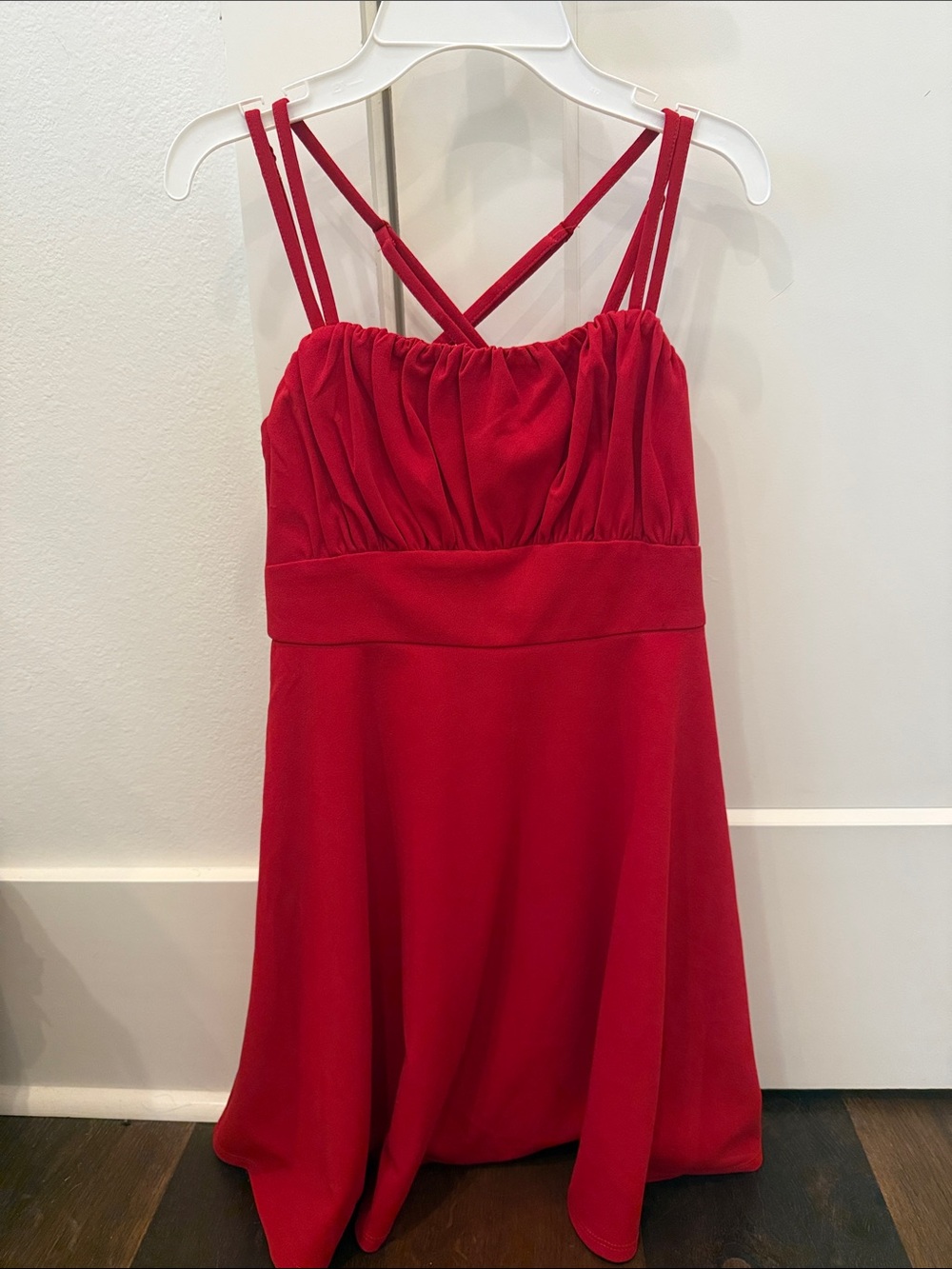 Francesca's Collections Red Double-Strap Mini Dress